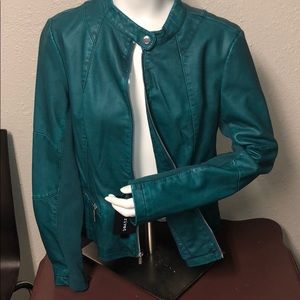 New Teal Black Rivet Jacket
